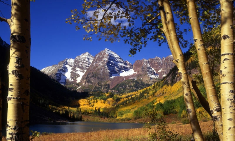 Maroon Bells Colorado Mountains Mountain Peak Aspen White River National Forest