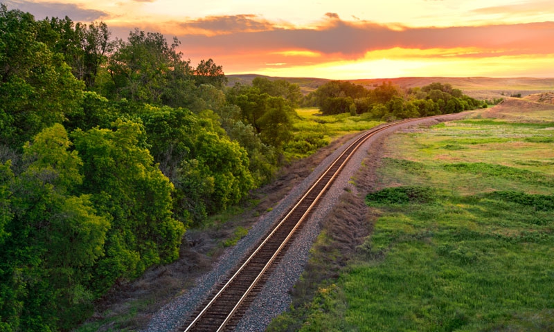 Train Tracks through Montana