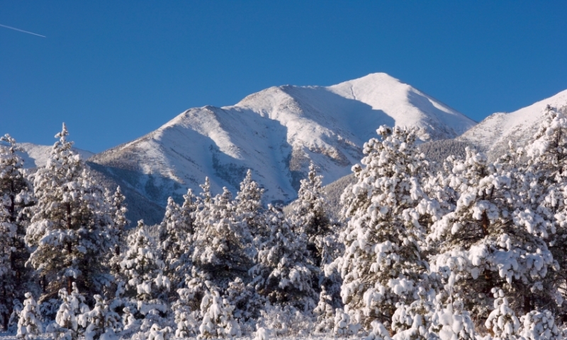 Mount Princeton in Winter