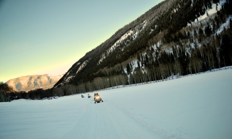 Snowmobiling in Aspen Colorado